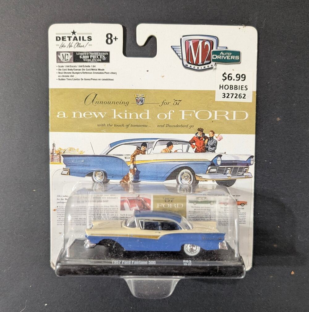 M2 Machines Auto Drivers 1957 Ford Fairlane 500 R63 19-27 1:64 Diecast